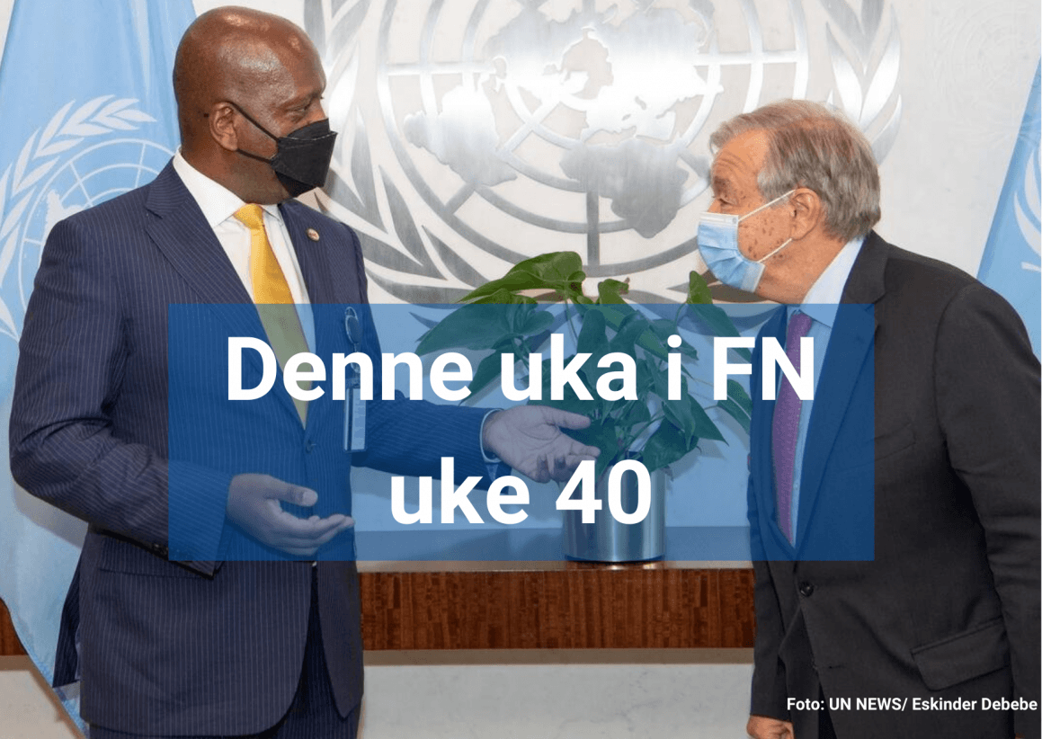 Generalsekretæren møtte Martin Kimani, Kenyas faste representant i FN. Kenya har presidentskapet i Sikkerhetsrådet denne måneden. UN Photo/Eskinder Debebe